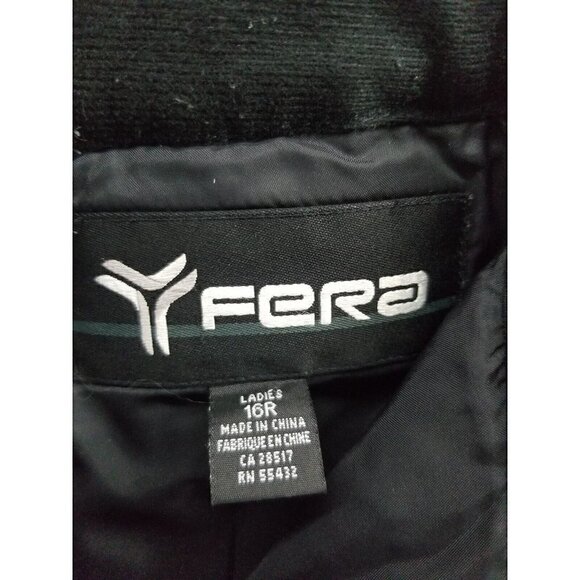 Fera Snow Ski Pants Size 16R Black Womens Zippered Pockets. - Picture 4 of 7